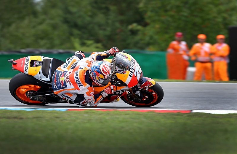 Dani Pedrosa na okruhu v Brně.