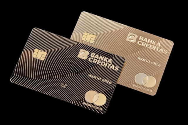 Banka Creditas vydává platební kartu ze zlata pod názvem Real Gold.