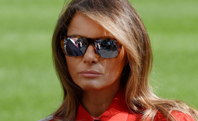 První dáma USA Melanie Trumpová. První dáma USA Melanie Trumpová.