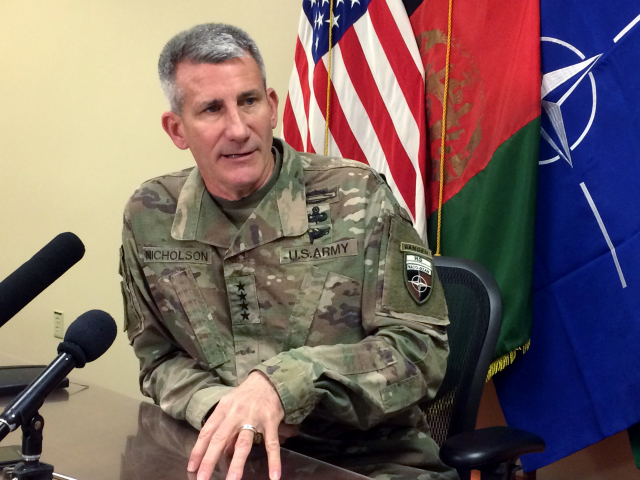Vrchní velitel amerických a spojeneckých sil v Afghánistánu John Nicholson.