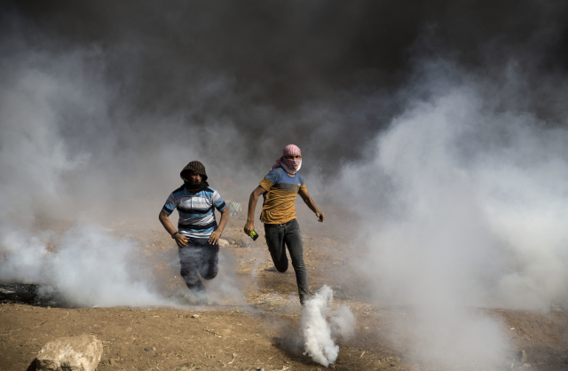Palestinští protestující.