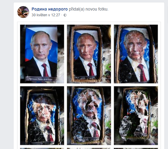 Putin v rozkladu vadí. Aktivistka musí obraz zničit.