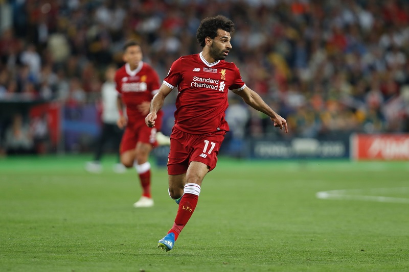 Mohamed Salah během finále Ligy mistrů. Mohamed Salah během finále Ligy mistrů.