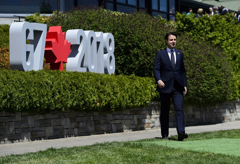 Giuseppe Conte na summitu G7.
