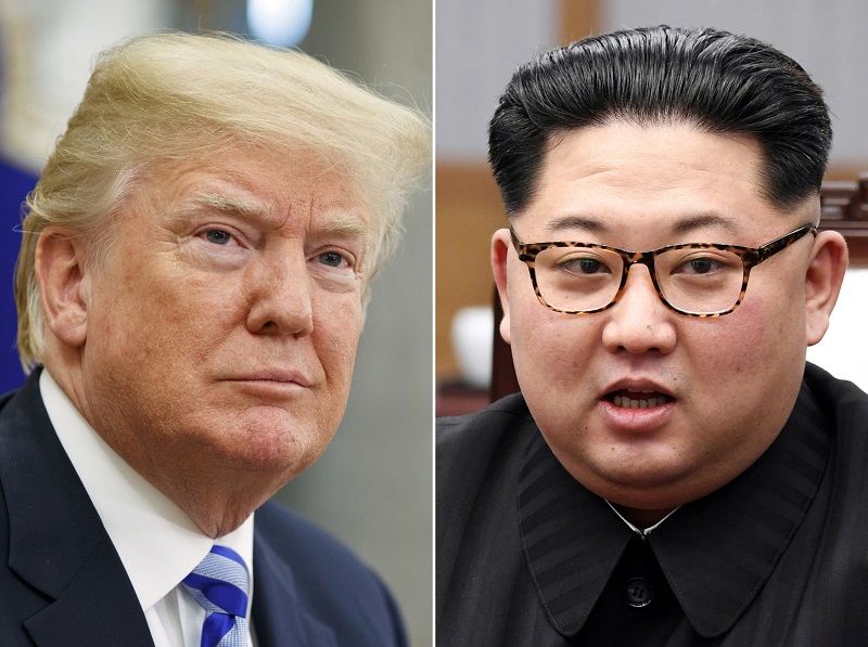 Donald Trump a Kim Čong-un. Donald Trump a Kim Čong-un.