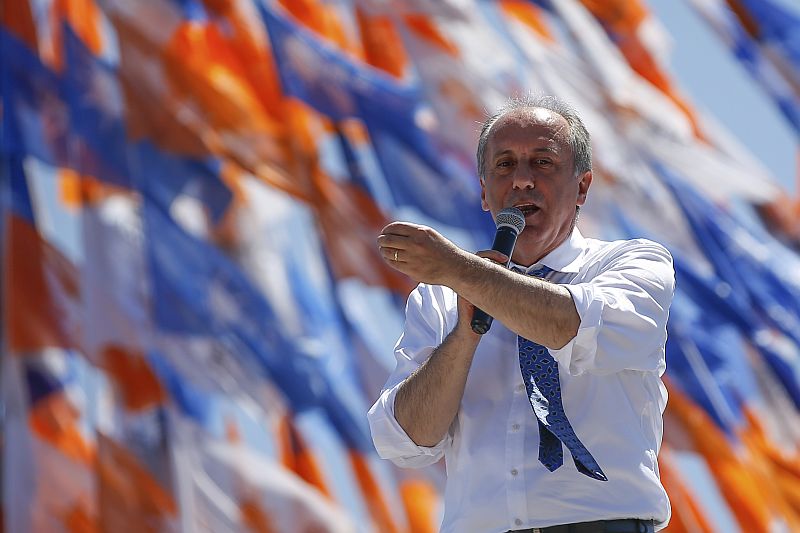 Muharrem Ince, opoziční kandidát na prezidenta.