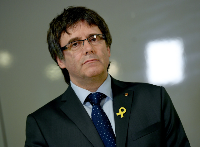 Bývalý katalánský premiér Carles Puigdemon. Bývalý katalánský premiér Carles Puigdemon.