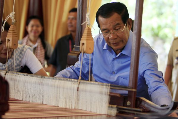 Kambodžský premiér Hun Sen.