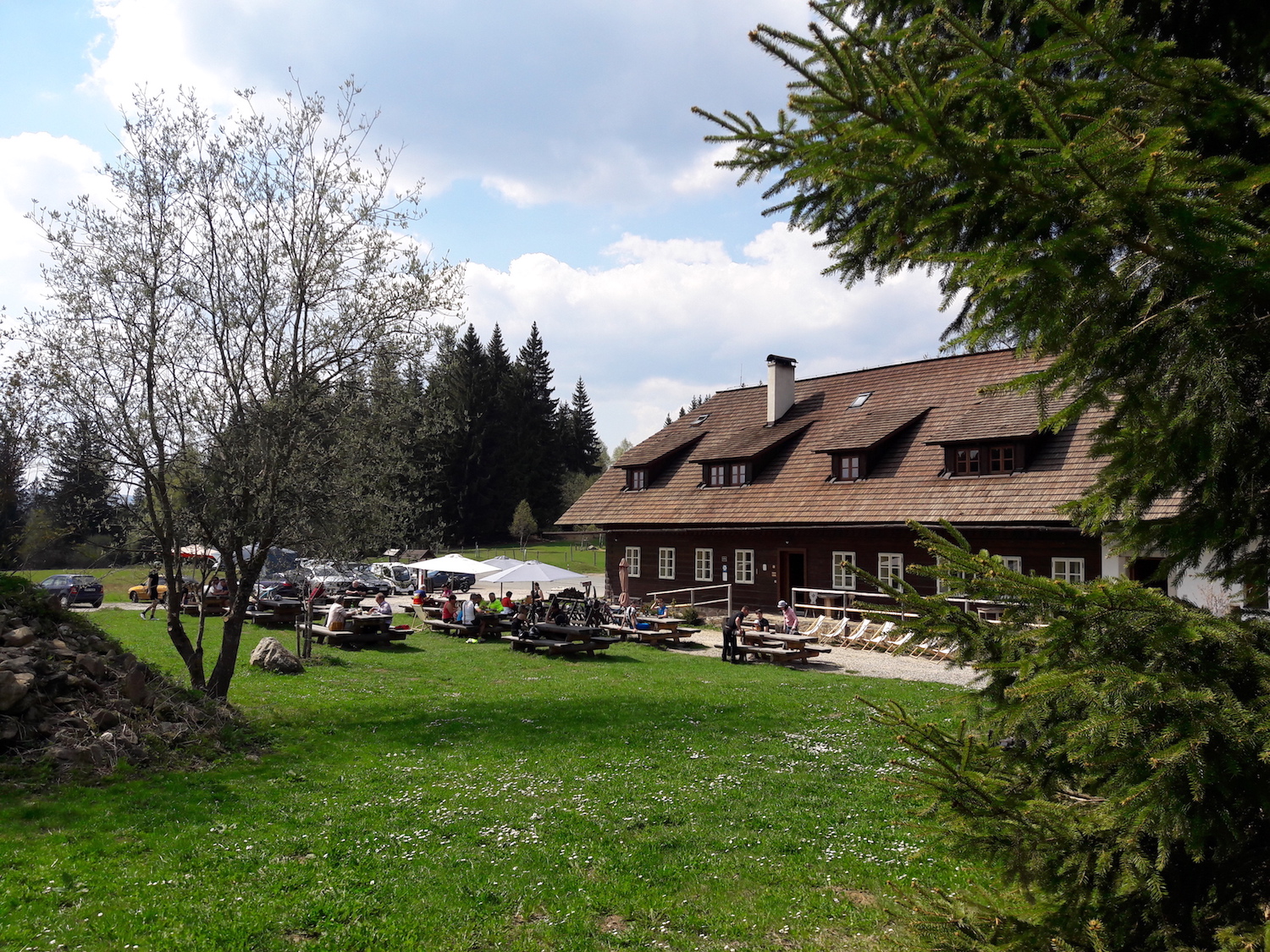 Chata Rovina v NP Šumava.