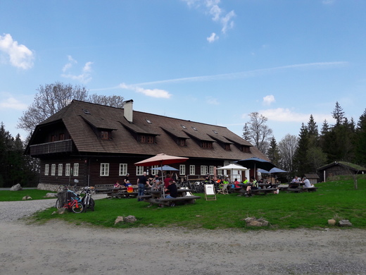 Chata Rovina v NP Šumava.
