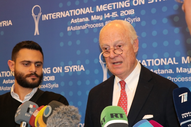 Zvláštním zmocněnc  OSN Staffan de Mistura.
