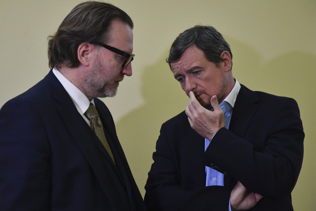 David Rath (vpravo) u soudu.