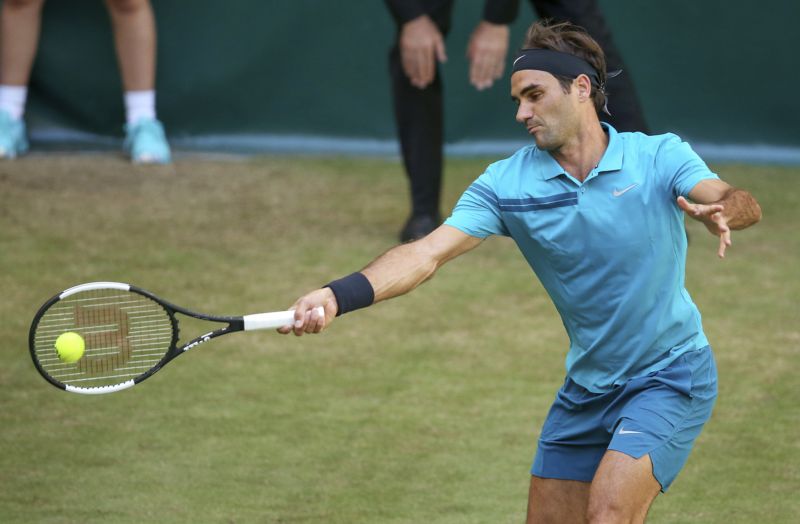 Roger Federer se pořádně nadřel. Roger Federer se pořádně nadřel.