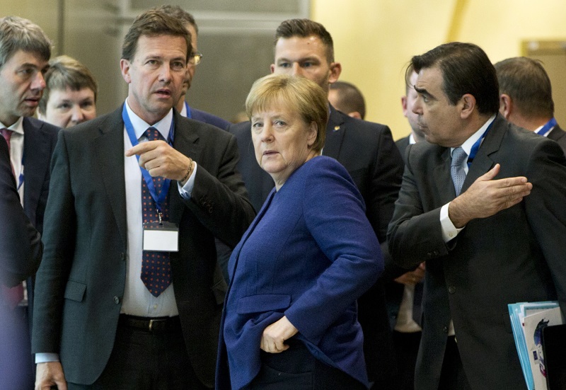Angela Merkelová na summitu EU. Angela Merkelová na summitu EU.