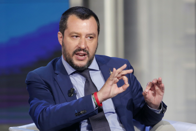 Italský ministr vnitra a vicepremiér Matteo Salvini.
