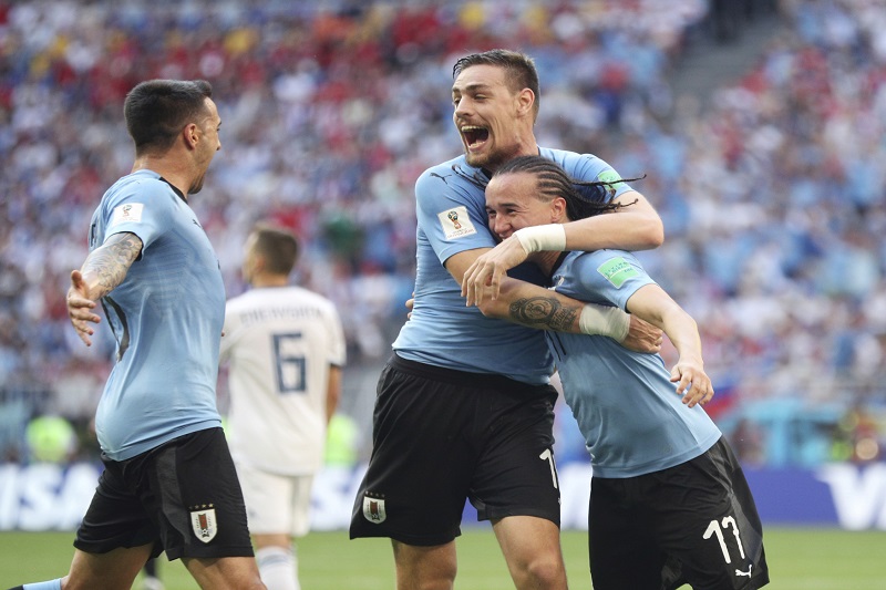 Fotbalisté Uruguaye porazili oslabené Rusko a ovládli skupinu A.