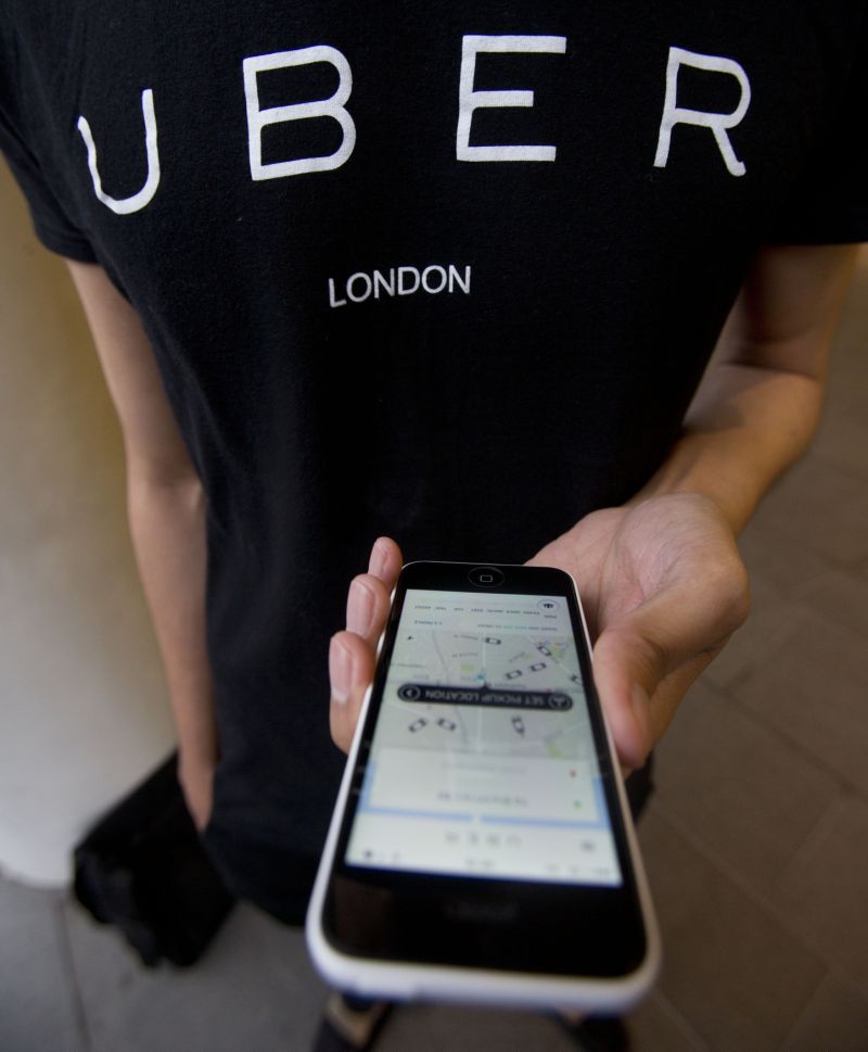 Uber aplikace.