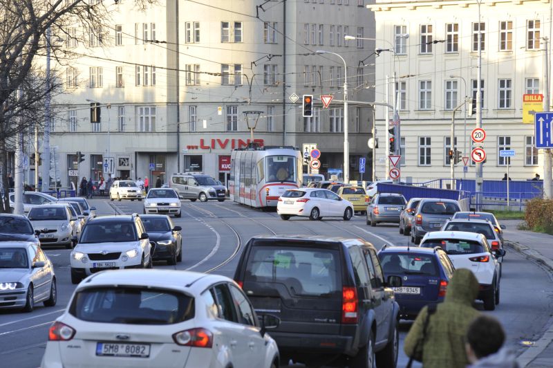 Pohled do ulice Vídeňské směrem k ulici Poříčí.