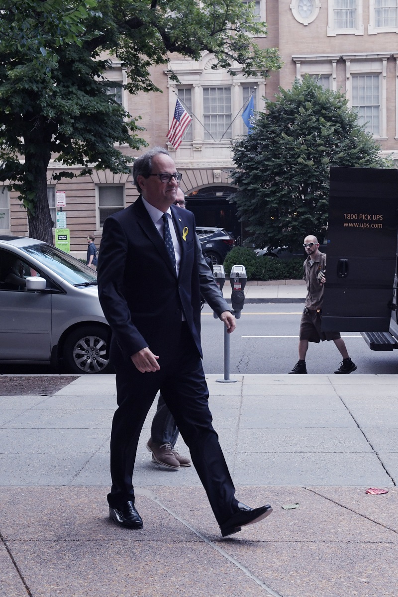 Katalánský premiér Quim Torra ve Washingtonu. Katalánský premiér Quim Torra ve Washingtonu.
