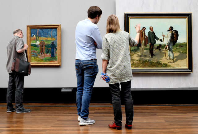 Obraz Bonjour, Monsieur Gauguin (vlevo).