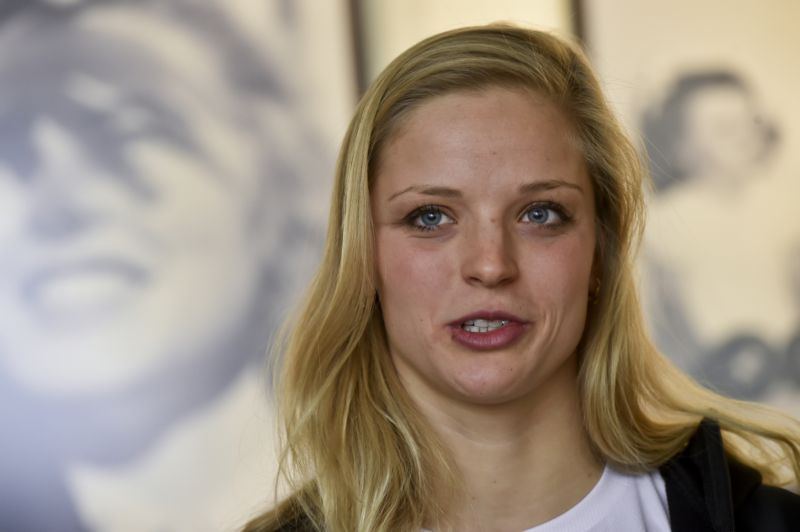 Plavkyně Simona Baumrtová se setkala s papežem.