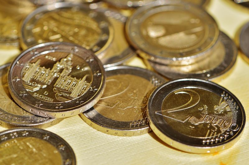 Euro mince.