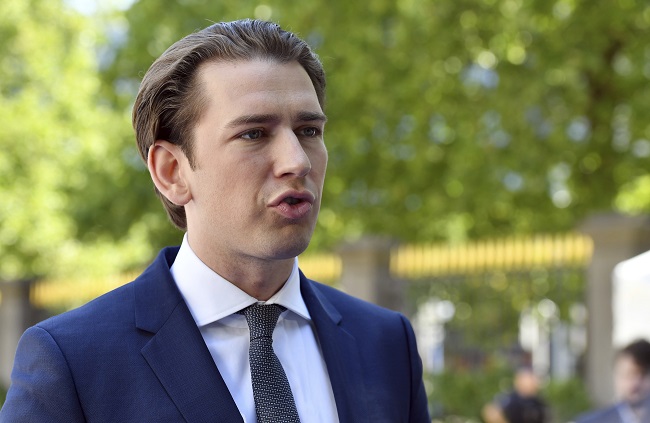 Rakouský kancléř Sebastian Kurz.