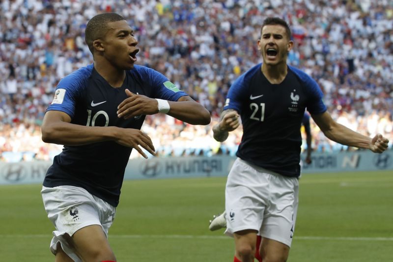 Francouzský ostrostřelec Kylian Mbappé.