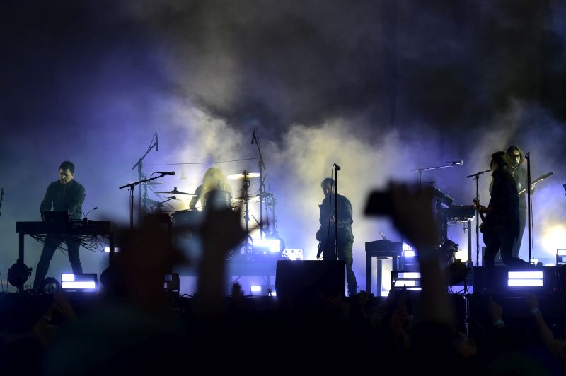 Nine Inch Nails na festivalu Aerodrome na letišti v Panenském Týnci.