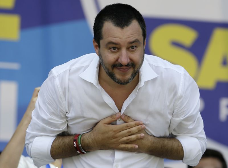 Lídr italské protiimigrační a euroskeptické Ligy Matteo Salvini.