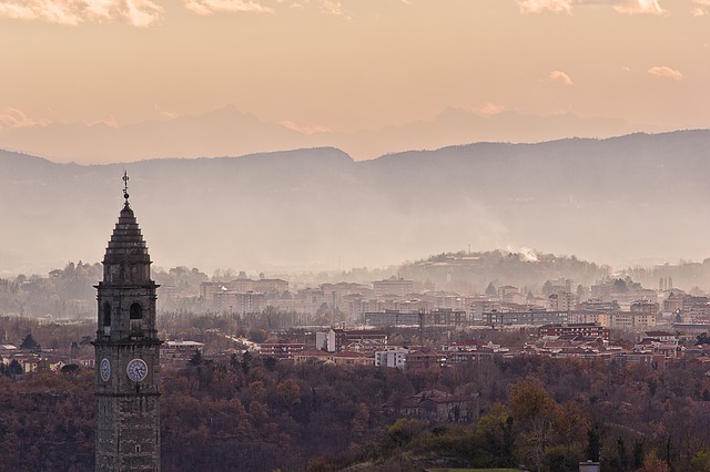 Italské město Ivrea.