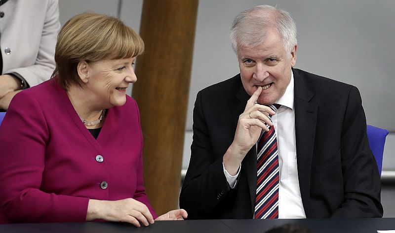 Německá kancléřka Angela Merkelová a předseda bavorské Křesťanskosociální unie.
