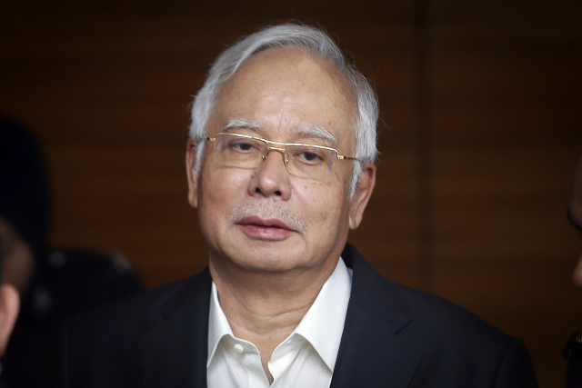 Někdejší malajsijský premiér Najib Razak. Někdejší malajsijský premiér Najib Razak.