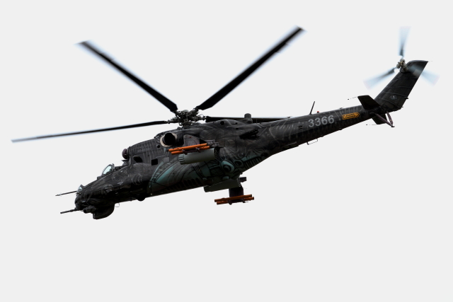 Vrtulník Mi-35. 