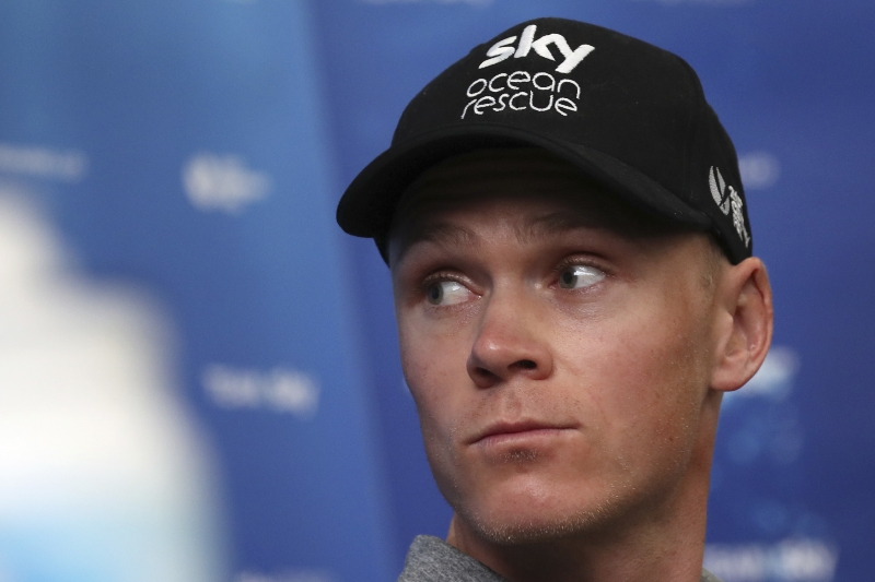 Cyklista Chris Froome. 