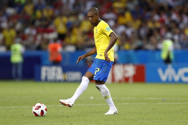 Fernandinho v zápase proti Belgii.