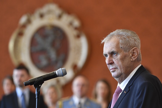 Prezident republiky Miloš Zeman.