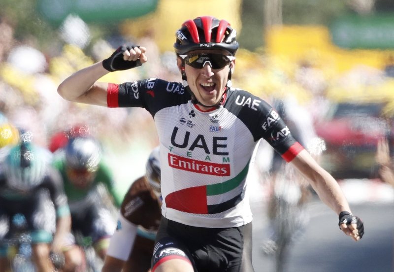 Irský vítěz šesté etapy Tour de France Daniel Martin. 