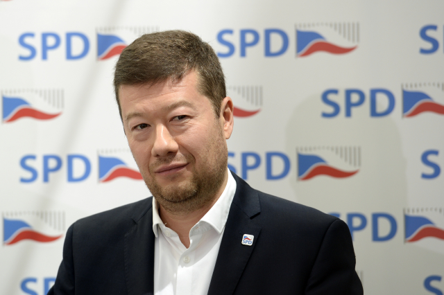 Tomio Okamura, předseda SPD. 