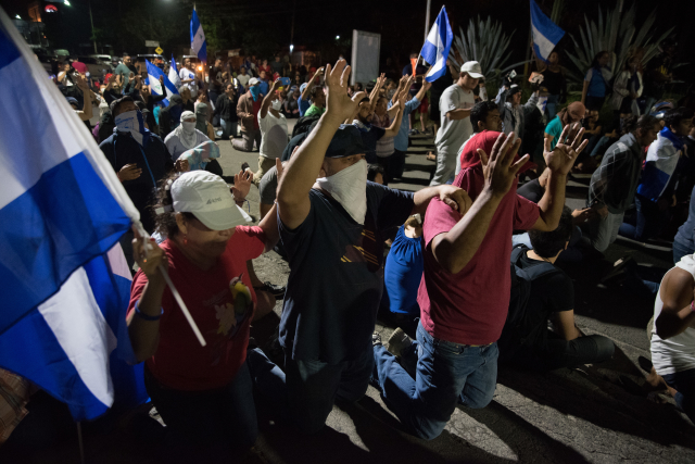 Protesty v Nikaragui.