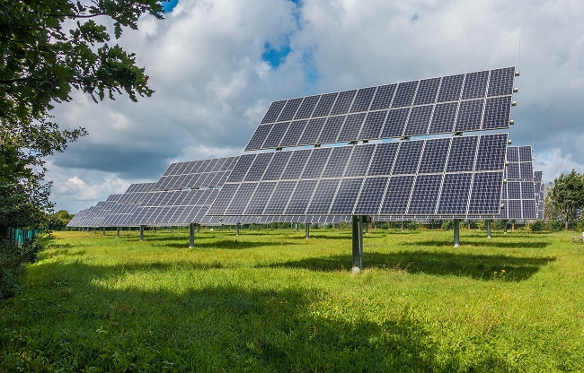 Fotovoltaické solární panely.