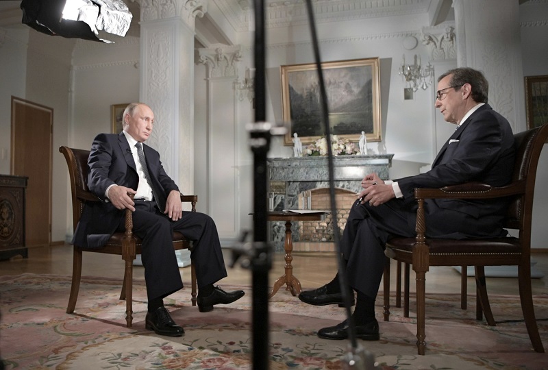 Ruský prezident Vladimir Putin v rozhovoru pro americkou televizní stanici Fox News.