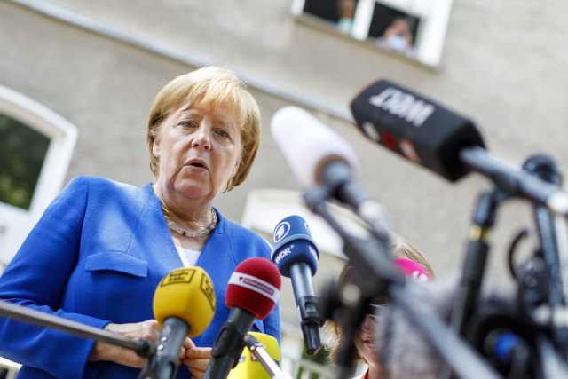 Německá kancléřka Angela Merkelová. Německá kancléřka Angela Merkelová.