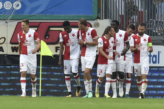 Fotbalisté pražské Slavie.