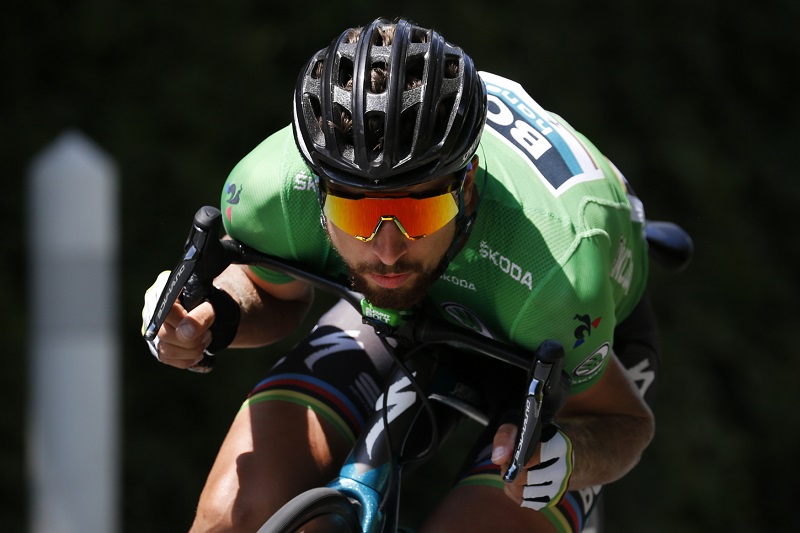 Slovenský cyklista Peter Sagan zažil v patnácté etapě nepříjemnou chvilku.