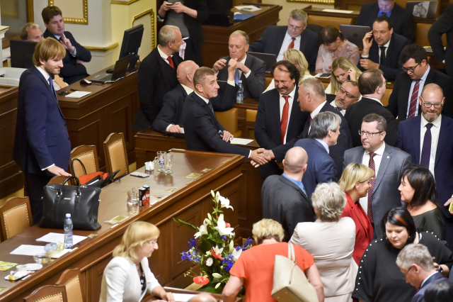 Andrej Babiš v Poslanecké sněmovně.