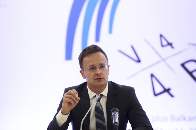 Maďarský ministr zahraničí Péter Szijjártó.