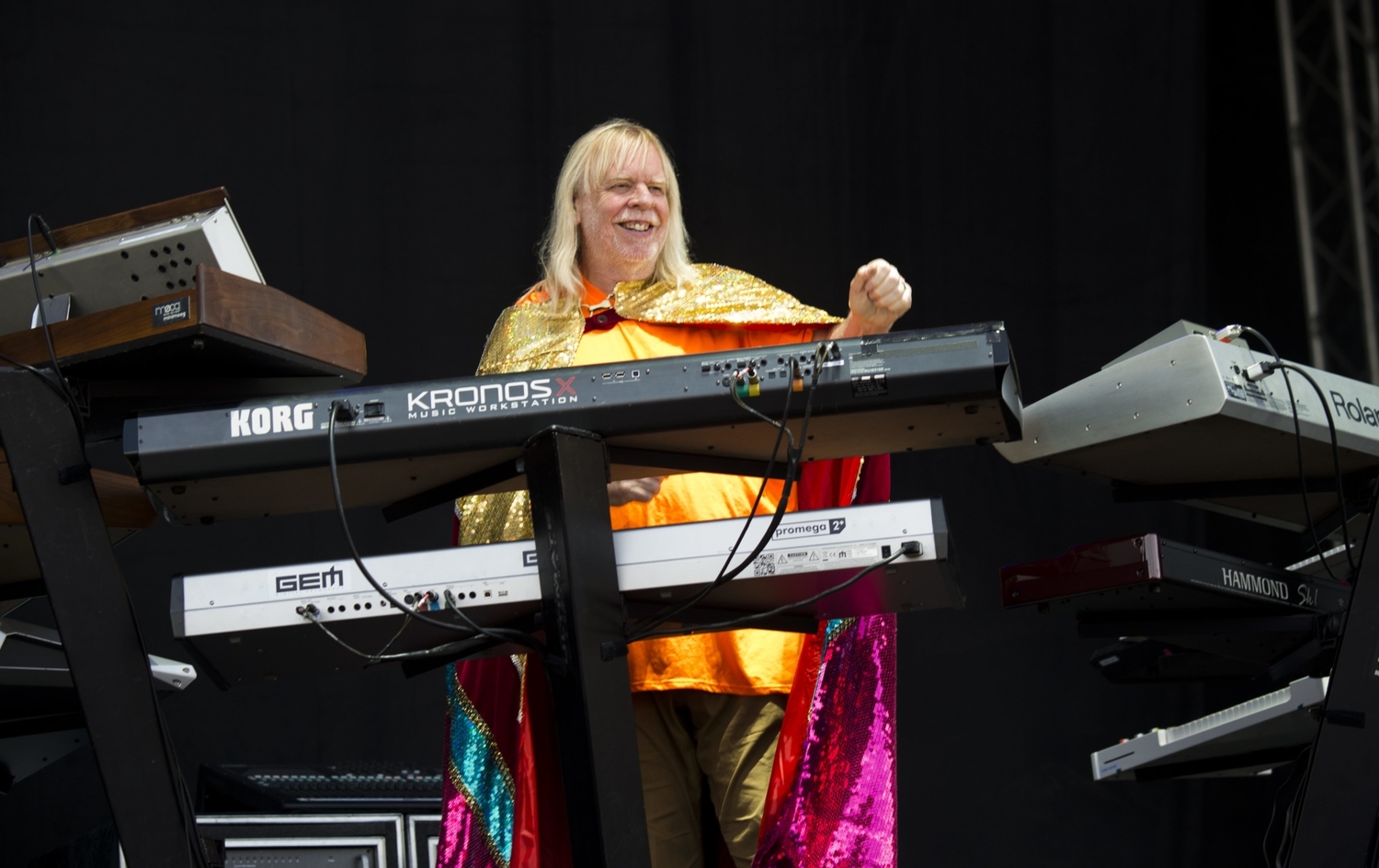 Britský rockový klávesista Rick Wakeman.