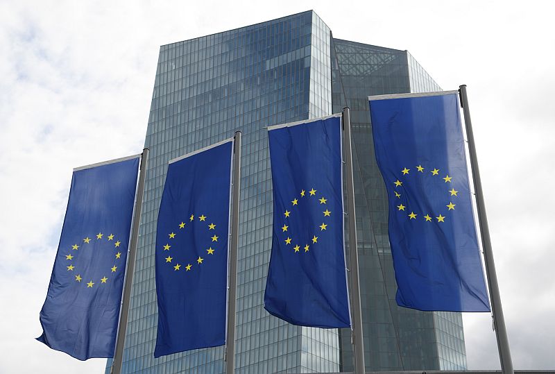 Budova Evropské centrální banky ve Frankfurtu nad Mohanem.