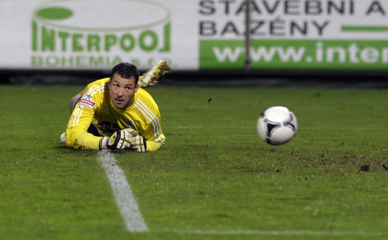Gólman Michal Daněk držel Slovácko ve hře o body. Jeho tým ale prohrál 0:1.